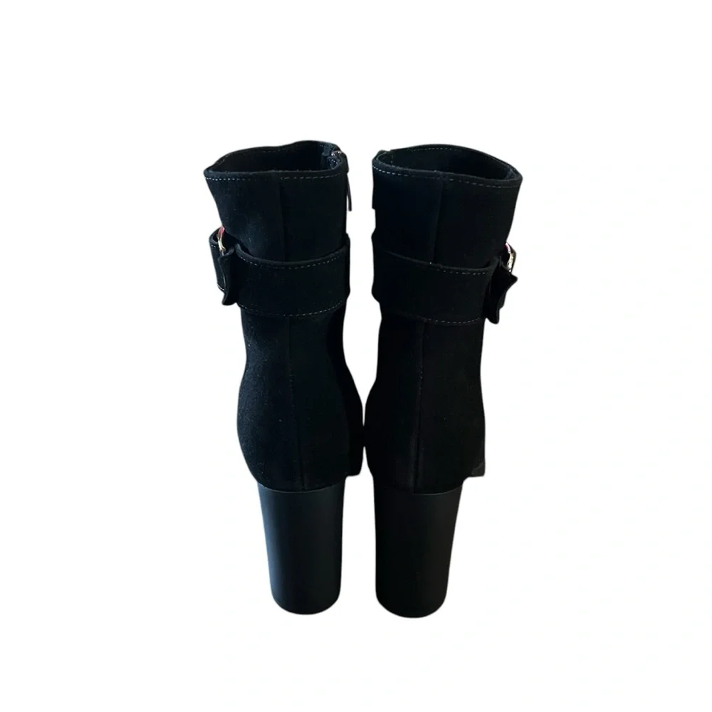 La Canadienne Milo Buckle Accent Waterproof Suede Heeled Ankle Boots NEW 9.5